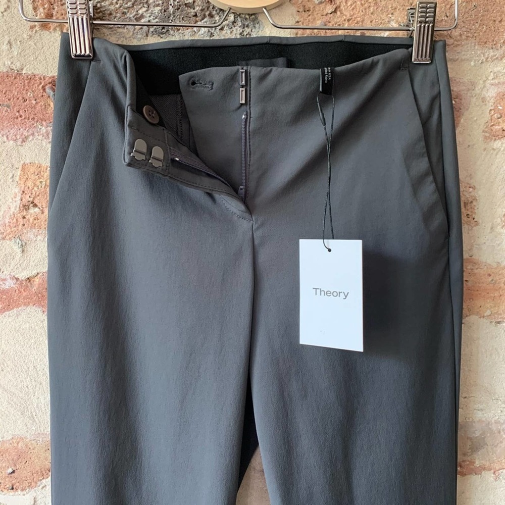 NWT Theory Tennyson Ankle Length Slim Dress Pant 0 - Picture 2 of 12